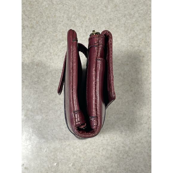 Fossil Ellis Leather Double Sided Folding Clutch Large Wallet-Raspberry - Picture 8 of 16